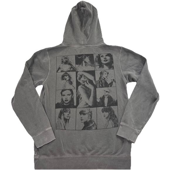 Taylor Swift The Eras Tour Hoodie Size S Gray Distressed Concert Music Casual - Picture 10 of 14